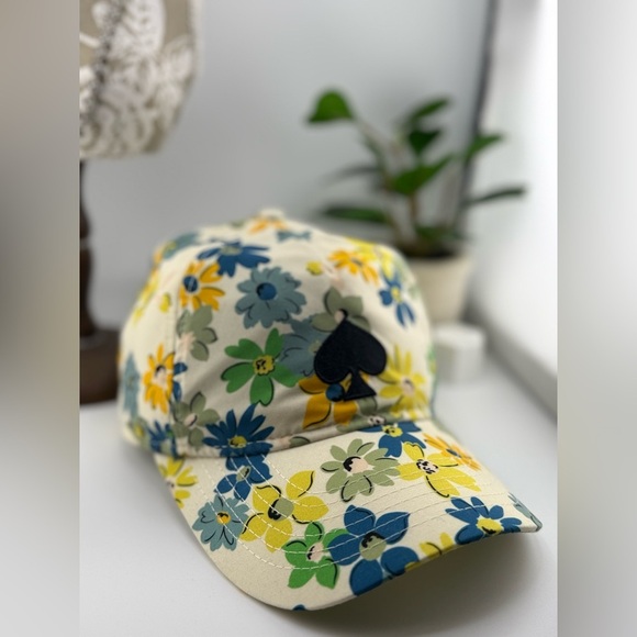 Kate Spade New York Floral Baseball Cap – Multicolor Print 🧢🌸💛💙 - Picture 4 of 6